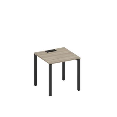 Спэйс+ А1 ЧР 021 ВЛ (Вяз либерти/Ччерный гладкий) Стол письменный на металлокаркасе, столешница с заглушкой