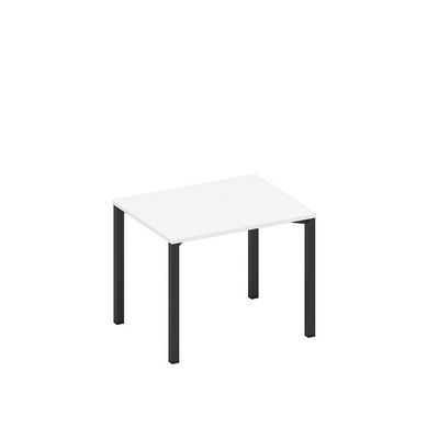 Спэйс+ А1 ЧР 022.1 БП (Белый премиум/Черный гладкий) Стол письменный на металлокаркасе