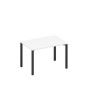 Спэйс+ А1 ЧР 023.1 БП (Белый премиум/Черный гладкий) Стол письменный на металлокаркасе