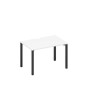 Спэйс+ А1 ЧР 023.2 БП (Белый премиум/Черный гладкий) Стол письменный на металлокаркасе, столешница с вырезом