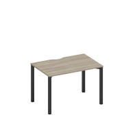 Спэйс+ А1 ЧР 023.2 ВЛ (Вяз либерти/Ччерный гладкий) Стол письменный на металлокаркасе, столешница с вырезом