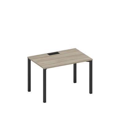 Спэйс+ А1 ЧР 023 ВЛ (Вяз либерти/Ччерный гладкий) Стол письменный на металлокаркасе, столешница с заглушкой