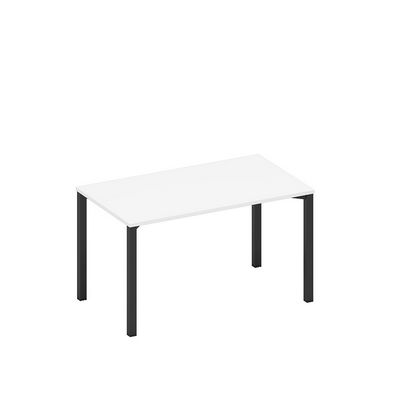 Спэйс+ А1 ЧР 024.1 БП (Белый премиум/Черный гладкий) Стол письменный на металлокаркасе