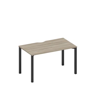 Спэйс+ А1 ЧР 024.2 ВЛ (Вяз либерти/Ччерный гладкий) Стол письменный на металлокаркасе, столешница с вырезом