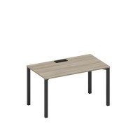 Спэйс+ А1 ЧР 024 ВЛ (Вяз либерти/Ччерный гладкий) Стол письменный на металлокаркасе, столешница с заглушкой