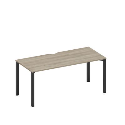 Спэйс+ А1 ЧР 026.2 ВЛ (Вяз либерти/Ччерный гладкий) Стол письменный на металлокаркасе, столешница с вырезом