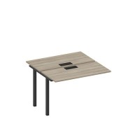 Спэйс+ А1 ЧР 170-1 ВЛ (Вяз либерти/Ччерный гладкий) Секция стола рабочей станции на металлокаркасе, столешницы с заглушкой