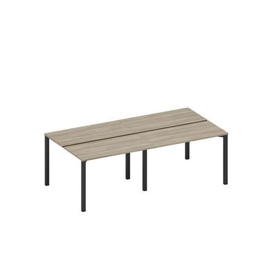 Спэйс+ А1 ЧР 170.1-2 ВЛ (Вяз либерти/Ччерный гладкий) Рабочая станция на металлокаркасе (4*120)