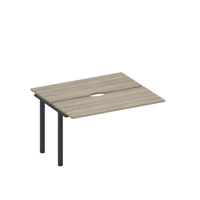 Спэйс+ А1 ЧР 171.2-1 ВЛ (Вяз либерти/Ччерный гладкий) Секция стола рабочей станции на металлокаркасе, столешницы с вырезом