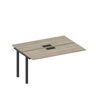 Спэйс+ А1 ЧР 172-1 ВЛ (Вяз либерти/Ччерный гладкий) Секция стола рабочей станции на металлокаркасе, столешницы с заглушкой