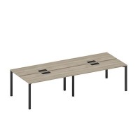 Спэйс+ А1 ЧР 172-2 ВЛ (Вяз либерти/Ччерный гладкий) Рабочая станция на металлокаркасе с заглушкой (4*160)