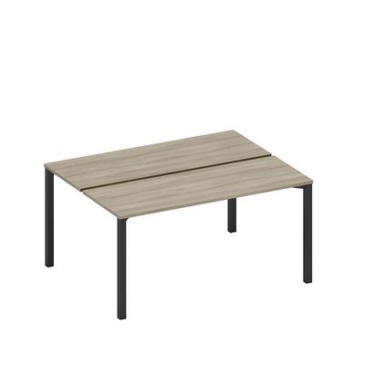 Спэйс+ А1 ЧР 172.1 ВЛ (Вяз либерти/Ччерный гладкий) Рабочая станция на металлокаркасе (2*160)