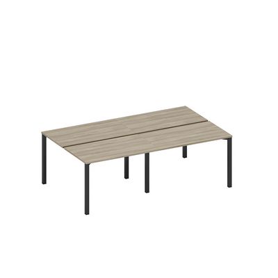 Спэйс+ А1 ЧР 173.1-2 ВЛ (Вяз либерти/Ччерный гладкий) Рабочая станция на металлокаркасе (4*120)