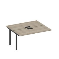 Спэйс+ А1 ЧР 175-1 ВЛ (Вяз либерти/Ччерный гладкий) Секция стола рабочей станции на металлокаркасе, столешницы с заглушкой