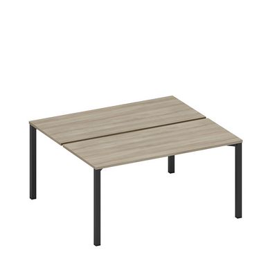 Спэйс+ А1 ЧР 175.1 ВЛ (Вяз либерти/Ччерный гладкий) Рабочая станция на металлокаркасе (2*160)