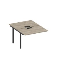 Спэйс+ А1 ЧР 176-1 ВЛ (Вяз либерти/Ччерный гладкий) Секция стола рабочей станции на металлокаркасе, столешницы с заглушкой