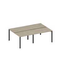 Спэйс+ А1 ЧР 176.1-2 ВЛ (Вяз либерти/Ччерный гладкий) Рабочая станция на металлокаркасе (4*120)