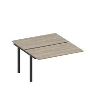 Спэйс+ А1 ЧР 177.1-1 ВЛ (Вяз либерти/Ччерный гладкий) Секция стола рабочей станции на металлокаркасе