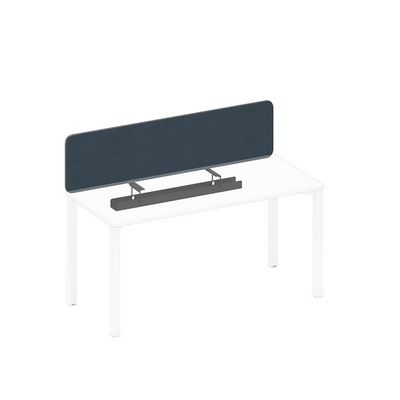 Спэйс+ А1 ЧР 878.01 BA40 (Синий/Черный гладкий) Экран настольный фронтальный тканевый с мягким наполнителем с кабель-каналом