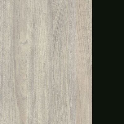 Спэйс+ А1 ЧР 001 ВЛ (Вяз либерти/Ччерный гладкий) Стол письменный на металлокаркасе, столешница с заглушкой