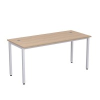 Стиль 2М.104 (Дуб/Алюминий матовый) Стол рабочий