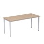 Стиль 2М.104 (Дуб/Алюминий матовый) Стол рабочий