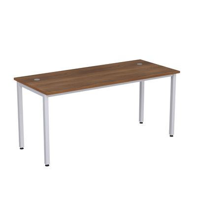 Стиль 2М.104 (Шамони темный/Алюминий матовый) Стол рабочий