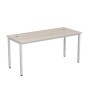 Стиль 2М.104 (Сканди/Алюминий матовый) Стол рабочий