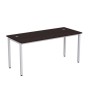 Стиль 2М.104 (Венге/Алюминий матовый) Стол рабочий