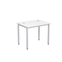 Стиль 2М.105 (Белый/Алюминий матовый) Стол рабочий