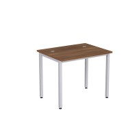 Стиль 2М.105 (Шамони темный/Алюминий матовый) Стол рабочий