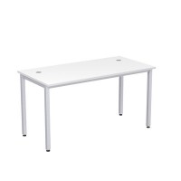 Стиль 2М.109 (Белый/Алюминий матовый) Стол рабочий