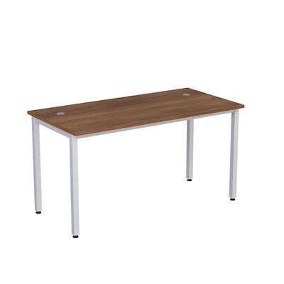 Стиль 2М.109 (Шамони темный/Алюминий матовый) Стол рабочий