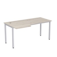 Стиль 2М.120 (Сканди/Алюминий матовый) Стол криволинейный левый