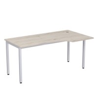 Стиль 2М.121 (Сканди/Алюминий матовый) Стол криволинейный правый