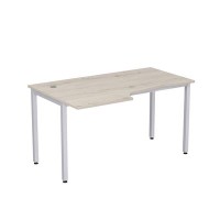 Стиль 2М.122 (Сканди/Алюминий матовый) Стол криволинейный левый