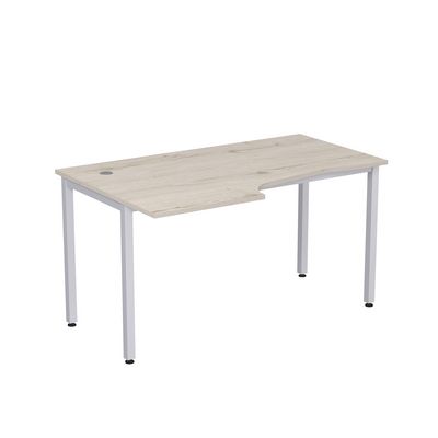 Стиль 2М.122 (Сканди/Алюминий матовый) Стол криволинейный левый