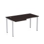 Стиль 2М.122 (Венге/Алюминий матовый) Стол криволинейный левый