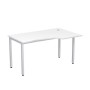Стиль 2М.123 (Белый/Алюминий матовый) Стол криволинейный правый