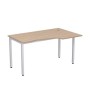 Стиль 2М.123 (Дуб/Алюминий матовый) Стол криволинейный правый