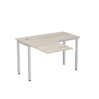 Стиль 2М.128 (Сканди/Алюминий матовый) Стол криволинейный левый