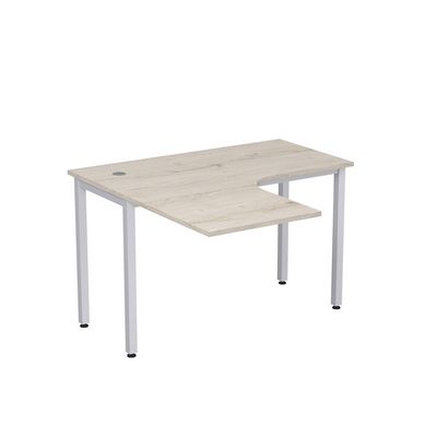 Стиль 2М.128 (Сканди/Алюминий матовый) Стол криволинейный левый