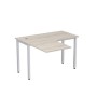 Стиль 2М.128 (Сканди/Алюминий матовый) Стол криволинейный левый