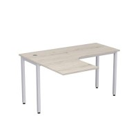 Стиль 2М.130 (Сканди/Алюминий матовый) Стол криволинейный левый