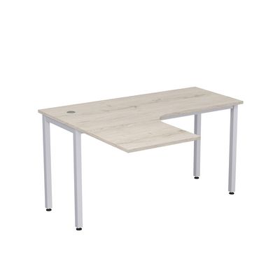 Стиль 2М.130 (Сканди/Алюминий матовый) Стол криволинейный левый