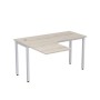 Стиль 2М.130 (Сканди/Алюминий матовый) Стол криволинейный левый