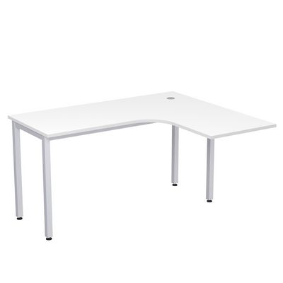 Стиль 2М.131 (Белый/Алюминий матовый) Стол криволинейный правый