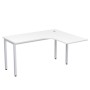 Стиль 2М.131 (Белый/Алюминий матовый) Стол криволинейный правый