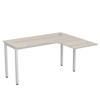 Стиль 2М.131 (Сканди/Алюминий матовый) Стол криволинейный правый