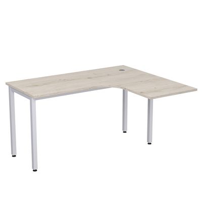 Стиль 2М.131 (Сканди/Алюминий матовый) Стол криволинейный правый
